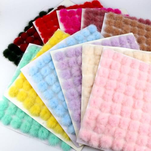 10pc 25mm 30mm Diy Pompom Balls Mink Fur Pom Pom 2.5cm 3cm Fluffy Pompoms for Ring Keychain DiyJewellery Craft Supplies Material