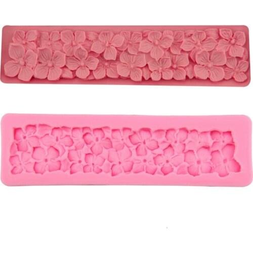 Silicone Hydrangea Fondant Gift Decorating SugarCraft Cutter Flower Blossom Mold Home Kitchen Bake Gift Decorating Tool