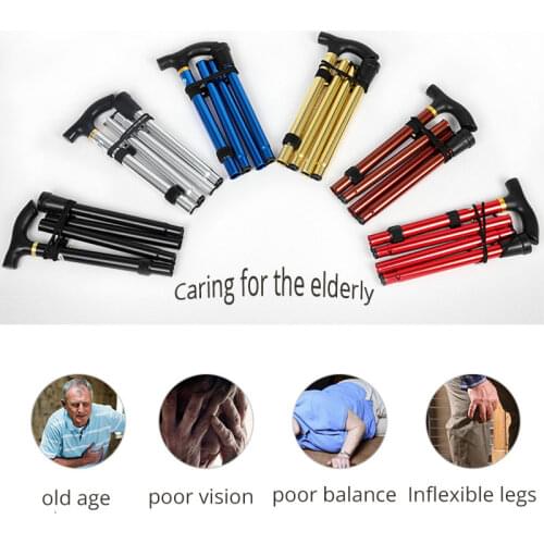 Telescopic Trekking Sticks Collapsible Cane Folding Trusty Walking Hiking Running Canes Trekking Poles for Elder Parents Stick