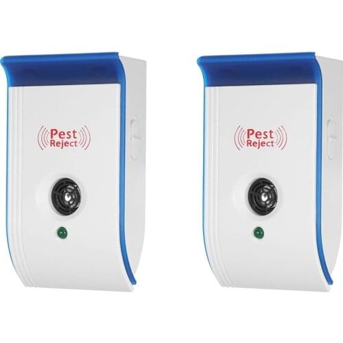 Ultrasonic Pest Repeller with Night Light Non-toxic Repellent for Mice Mosquitoes Ants Spiders Roaches Repelling AC90V-240V