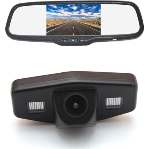 Vardsafe VS172C | Parking Reverse Camera + Clip-on Rear View Mirror Monitor for Honda Accord Pilot Civic Odyssey