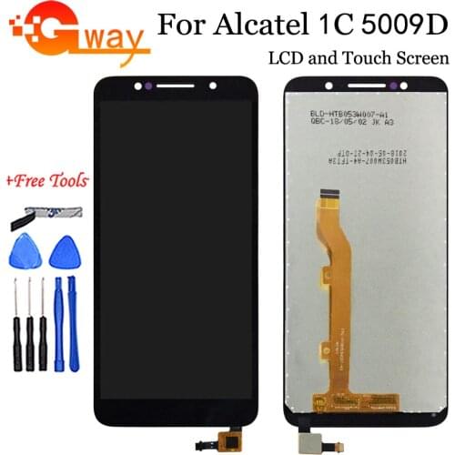 For Alcatel 1C 5009D LCD Display+Touch Screen Digitizer Assembly Spare Parts For Alcatel 1C OT 5009 OT5009 5009D LCD+Free Tools
