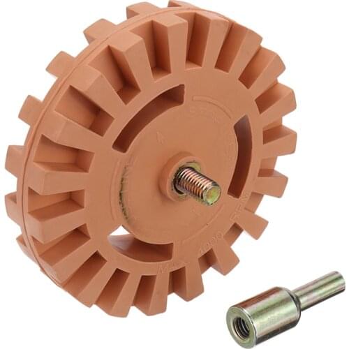 1pc 4'' Rubber Eraser Wheel Adapter Pinstripe Decal Car Sticker Caramel Removal Pinstriping Decals Glue Stickers Accessories