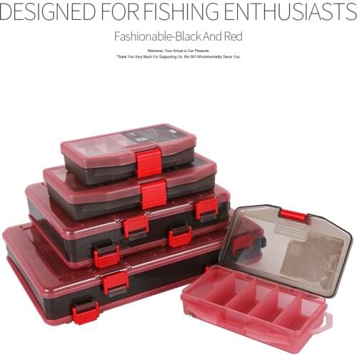 100% Original Kingdom Fishing Tackle Box Fish Lures Hooks Baits lattice Storage Case Box for Pesca bass carp Fishing Accessories