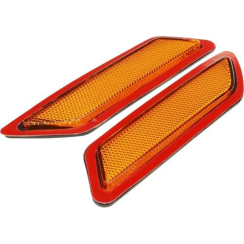 2PCS Crystal Amber Lens Front Side Marker Fender Bumper Reflector For BMW 2012-2015 F30 F31 3-Series Base Bumper Model