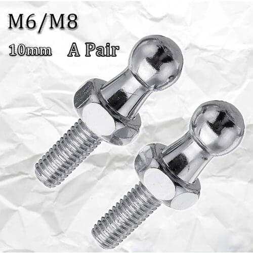 2PCS M6 / M8 Ball Wheel Threaded Stud Bolts Welding 10mm Universal Articulated Anchor Bolt Fasterners Nuts & Bolts