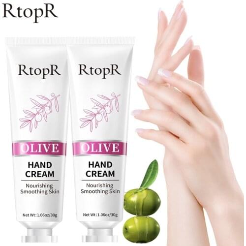 2PCS Olive Oil Serum Repair Hand Cream Lubrication Compact Repair Nourishing Hand Care Moisturizing Whitening Cream Skin Care