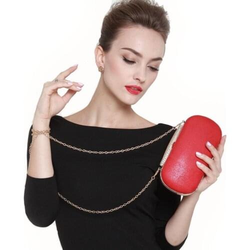 2021 Simple Casual Long Chain Shoulder Bags Candy Color Evening Party Bags Purses