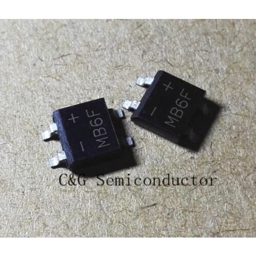 30PCS MB6F RECT BRIDGE SMD-4 SOP4 600V 0.5A SOP-4