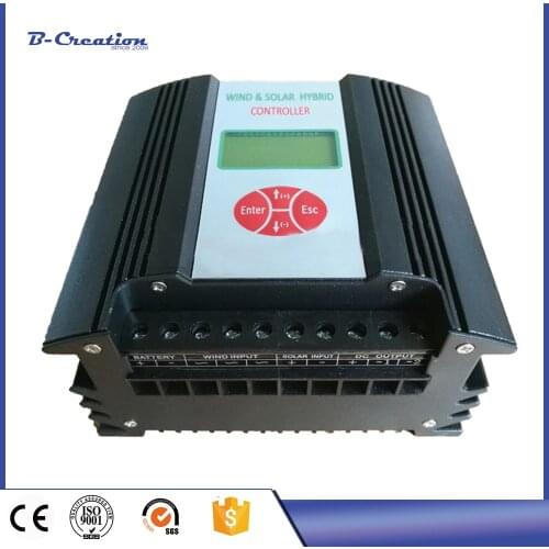40A 12/24V 1000W wind solar hybrid controller LCD Wind 600W and 400W solar panels Economic Solar Wind Hybrid Controller