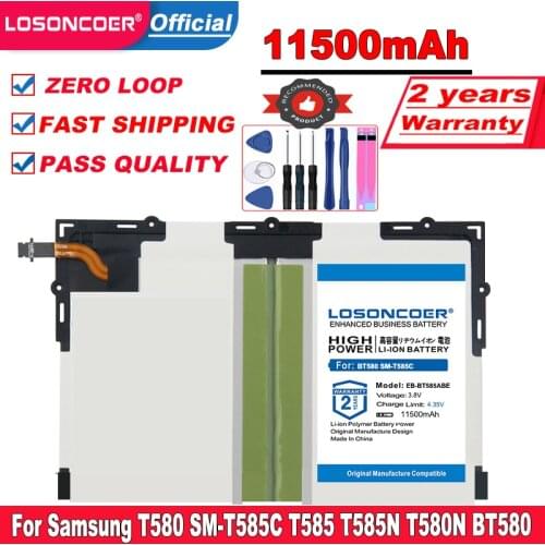 11500mAh EB-BT585ABE EB-BT585ABA Battery For Samsung Galaxy Tablet Tab A 10.1 2016 T580 SM-T585C T585 T585N T580N BT580 + Tools