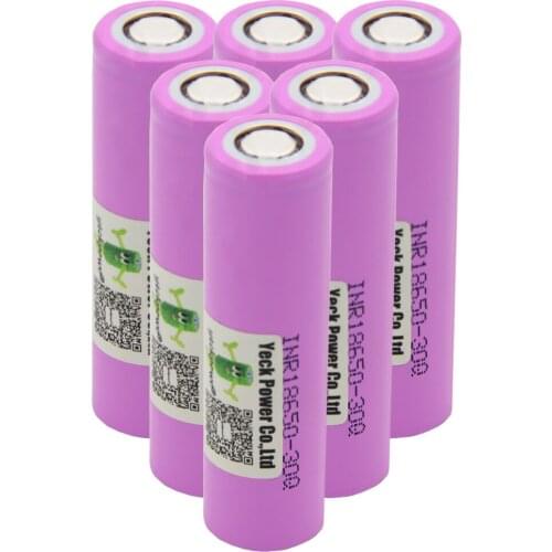 Russian Warehouse Fast Delivery inr 18650 battery 30Q li-ion batteries lithium 3000mah 3.7V 10C rate high drain flat top