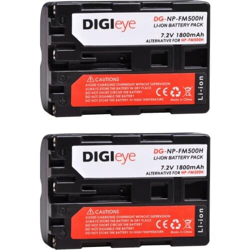 2 Pcs NP-FM500H np fm500h Battery for Sony A200 A200K A200W A300 A350 A450 A580 A700 A850 A900