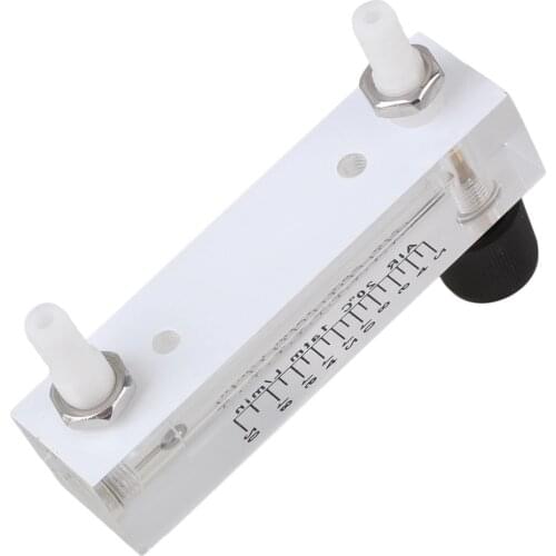 100mm Height LZQ-6 Acrylic Adjustable Gas Flowmeter 2-20LPM for Oxygen Air