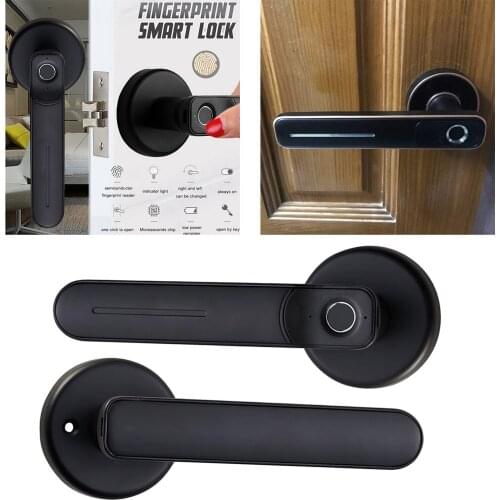 Biometric Fingerprint Smart Door Lock, Suitable Entrance Handle Lock for Office