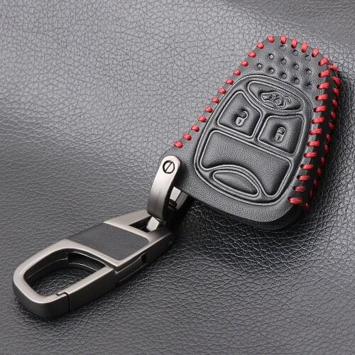Car Key Case Cover Key Chain for Jeep Wrangler Compass Liberty for CHRYSLER 300 PT Cruiser Sebring for Dodge Caliber Nitro