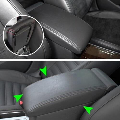 Car Microfiber Leather Center Console Armrest Box Cover Protective Trim For VW Passat 2010 2011 2012 2013 2014 2015