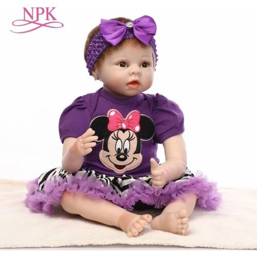 NPK bebes reborn 55cm boneca girl doll completa for girl Toys reborn babies doll birthday gift toys for kids plamates