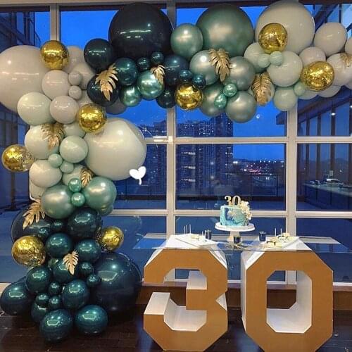 50pcs Water Duck Blue Green Double Latex Balloon Wedding Baby Shower Birthday Party Celebration Supplies Kids Toys Decoration