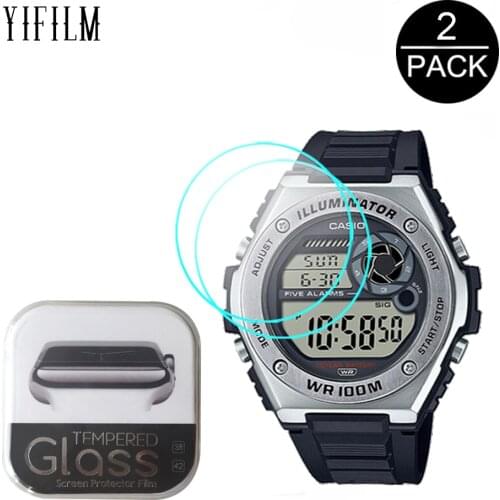 2PCS 9H Anti-Scratch Glass For Casio STANDARD MWD-100HD MWD-100H MDV-106G MDV-106 MDV-106B 1A Screen Protector Tempered Glass