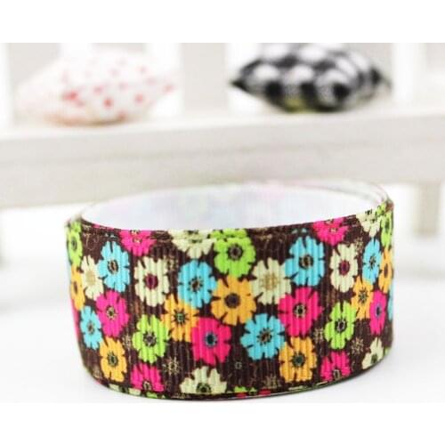 Cartoon Flowe printed grosgrain ribbon Tape Clothing Bakery hairbow gift wrapping hairbow headwear DIY decoratio 16-75MM