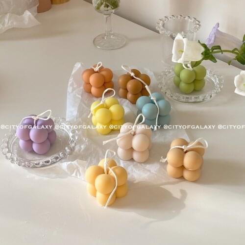 Small Rubiks Cube Candle Ins Style Candle Home Decoration Aromatherapy Candle Creative Ornaments
