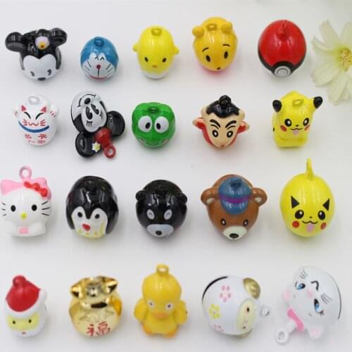 Small Cartoon Pet bell Pure copper loud bell sound Pet collar pendant accessories to decorate the bell 50Pcs