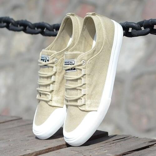 Mens canvas shoes mens retro Hong Kong Tide tide wild low youth sports flat student shoes mens casual shoes