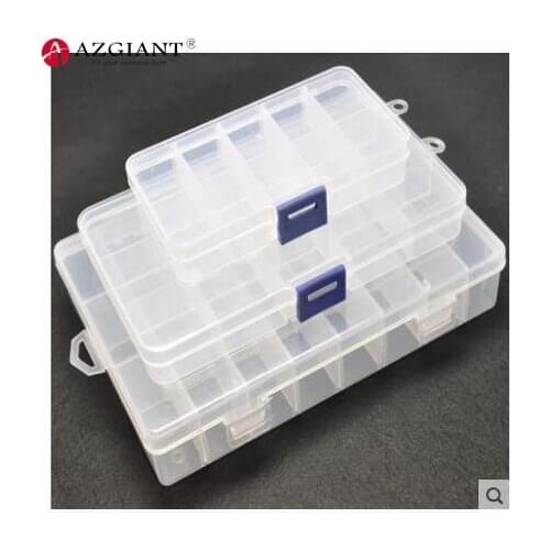 10 15 24 36 Grids Electronic Components IC Chip Screw Sub Wrapper Plastic Element Box Storage Box DIY Parts Organizer Tool Case