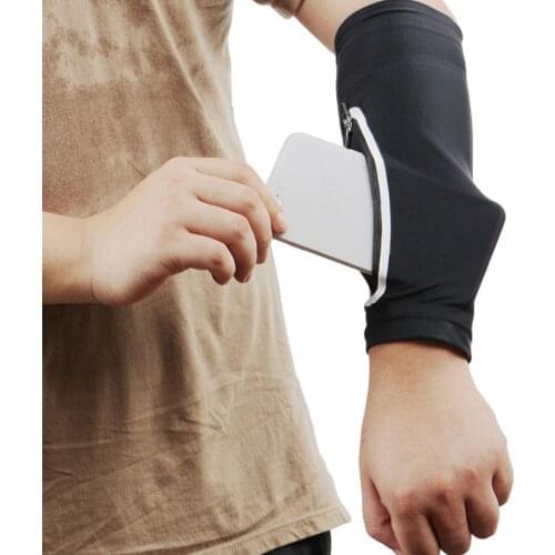 Mobile Phone Arm Cover Unisex Sleeves Short Arm Warmer Wrist Riding Armb Sunscreen Bag Arm Anti-Sun Bag V1Z6 Running For St U9L3