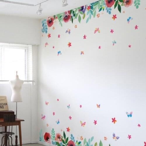 New Wall Stickers Living Room Bedroom Decoration Stickers Flower Anchor Line Waistline Sticker