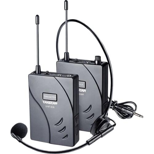 Upgraded Version 2 channel Takstar UHF-938 Wireless Tour Guide System UHF frequency wireless microphone Transmitter+Receiver+MIC