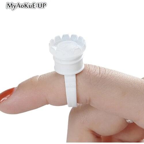 Disposable Microblading Pigment Glue Rings Tattoo Ink Holder Container Lash Quick Blossom Eyelash Extension Adhesive Glue Cups