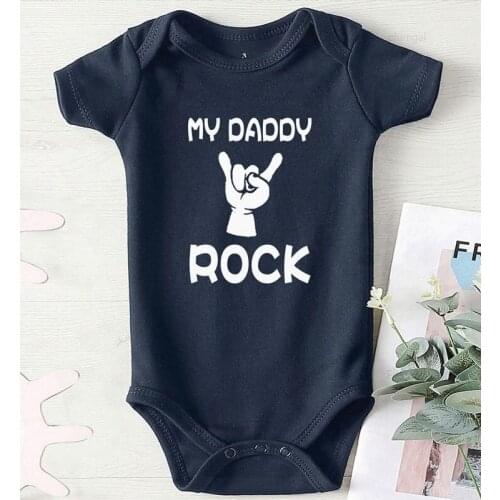 Printing Daddy Rock Winter Jumpsuit Kids Cotton Toddler Shower Gifts Baby Clothes Newborn Girl Outfit Clothing for Babies