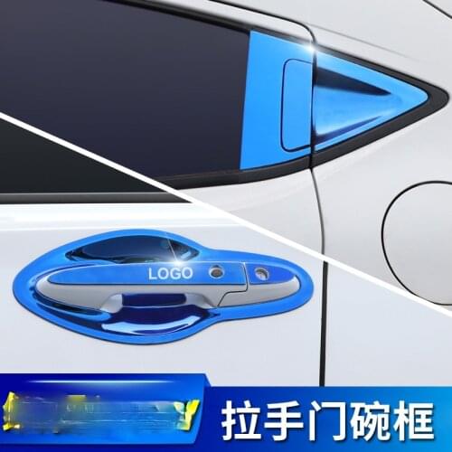 FIT FOR HONDA XRV /VEZEL 2015 2016 2017 2018 2019 2020 CHROME REAR DOOR HANDLE COVER BOWL TRIM stainless steel blue Silver black