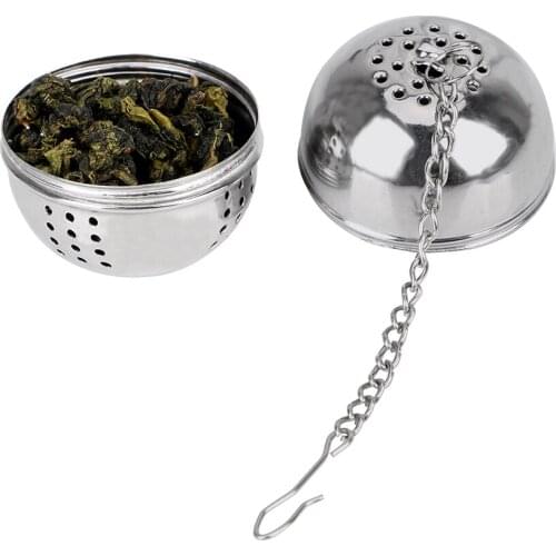 Hangable Mesh Filter Strainer Stainless Stee Ball Shape Tea InfuserFor Loose Tea Leaf Spice Home Kitchen Accessories