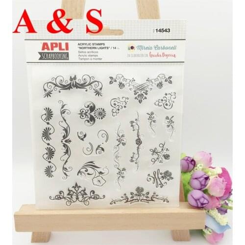 Spring L Flower Clear Stamp for DIY Scrapbook Card album paper craft silicon rubber roller transparent stamp