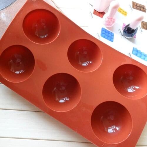 Food Grade Hemisphere Shape Cake Fondant Mould Bakeware Silicone 6/15/24 Holes Baking Accessories Chocolate Candy Mold