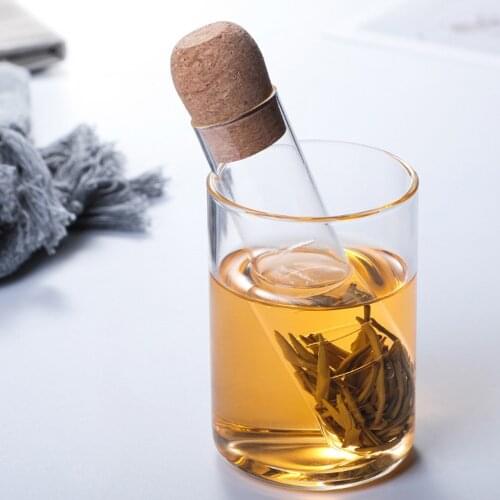 Glass Tea Infuser Creative Pipe Glass Design Tea Strainer For Mug Fancy Filter For Puer Tea Herb Tea Tools Accessories Teaware