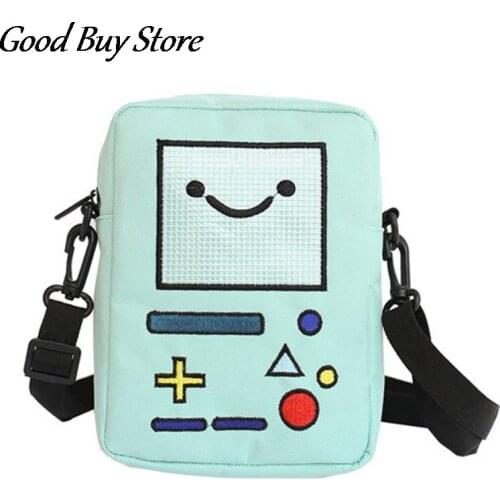 Cartoon Crossbody Bags Fashion Mini Totes Women Simple Messenger Bag Adjustable Belts Handbags Lovely Canvas Square Purse Girls