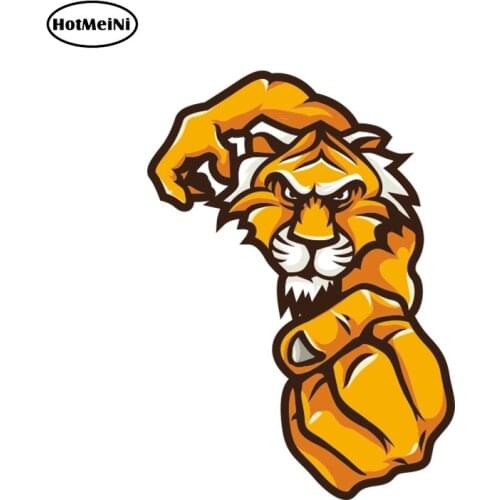 HotMeiNi 13cm x 9.3cm Cartoon Lion Tiger Vinyl Sticker Animal Car Styling Bumper Rear Windshield Decal Waterproof Car Stickers