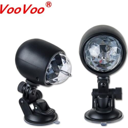 VooVoo Car DJ Atmosphere Lights USB Mini RGB LED MP3 Disco Crystal Magic Ball Stage Strobe Flash Car Interior Decorative Lamp