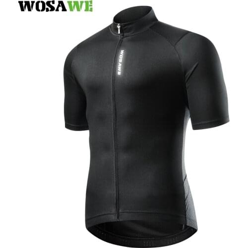 WOSAWE Men Cycling Jersey Summer MTB Maillot Bike Shirt Downhill Jersey High Quality Pro Team Mountain Bicycle Clothing