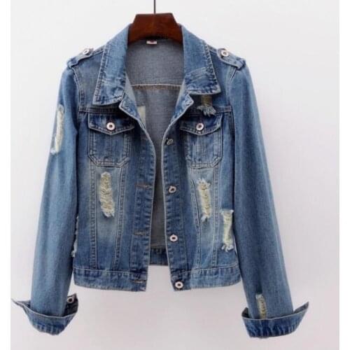 Large Size 5XL Denim Jacket Ladies Jacket Street Clothing Harajuku Retro Autumn Basic Jacket 2020 Fashion New