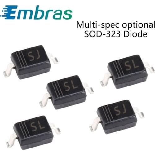 100Pcs SMD Schottky Barrier Diode B5819WS SL BAV21WS T3 B5817WS SJ BAS316 BA592 BAT54H BC847AW 20V 30V 40V Electronic SOD-323