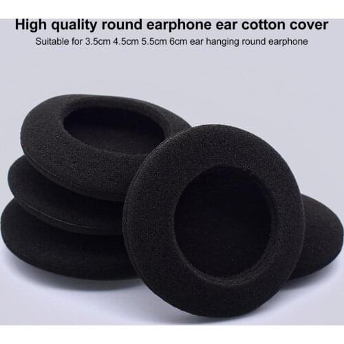 2Pcs 3.5/4.5/5/5.5/6cm Headphone Ear Sponge Pads Replacement Headset Accessory replacement ear pads ear pads soft foam cushion