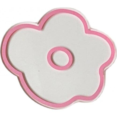 2021 New Style Clear Acrylic Flower Coaster Heat-resistant Table Pad Placemat Non-slip Coasters for Restaurant Home Table Decor