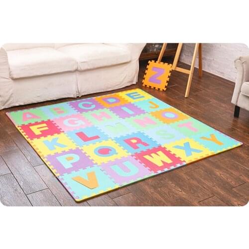 26 Pieces Letters Kids Toys Puzzle Mats Baby Toys Kids Rug Toys for Children Carpet Developing Mat Baby Play Mats Playmat Foam