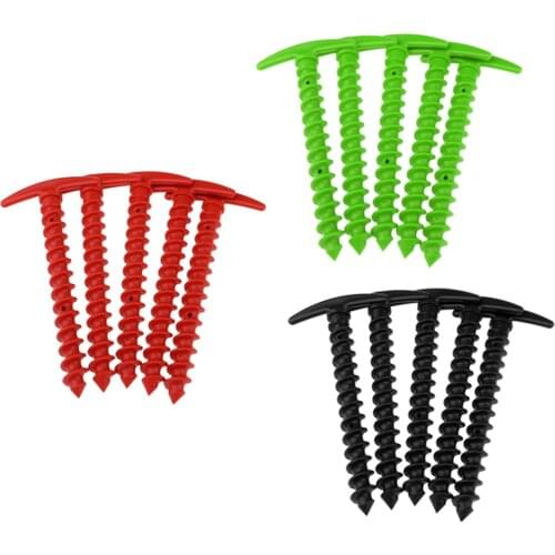 5pcs Plastic Stakes Small Tarp Stakes Tent Spikes for Sand Lawn Beach Blankets Compact Lightweight Tent Pegs