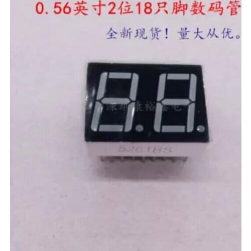 18PIN 0.56inch 2digits red 7 segment LED display